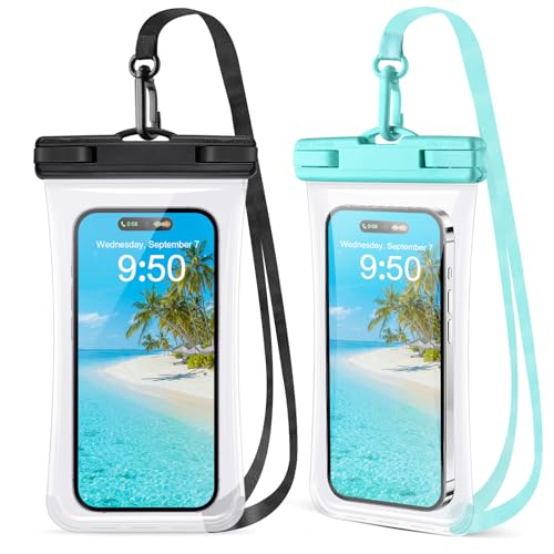 Pedvsty WP16 2 Pack Waterproof Phone Pouch [ 3D Clear Soft Edges]- Waterproof Phone Case cover