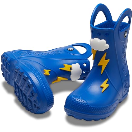 Image of Crocs Kids' Handle It Rain Boots | Waterproof Slip On Shoes | Kids' Rain Boots