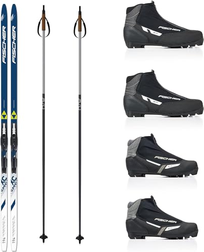 Fischer Langlaufski-Set Summit klassisch + Bindung + Schuhe + Stöcke (179...