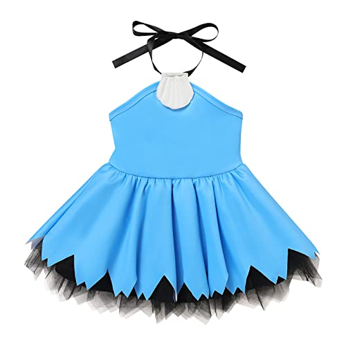 Newborn Baby Halloween Costumes, Toddler Halloween Costumes For Boys Girls Set Family Photoshoot Photography Tulle Tutu Dress Up Cosplay Fancy Party Historical Stone Gowns Girl - Blue 2-3T #TOP3