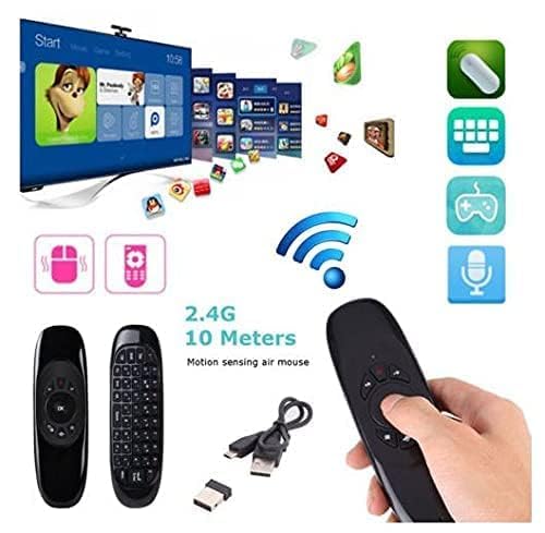 Buy VOOCME 4in1 Air Mouse Remote, Wireless Keyboard with Color Backlight, Motion Detection, 2.4G Wireless, Compatible with Windows, macOS, Android, Linux, Smart TV, Laptops Online at Low Prices in India - Amazon.in - Image 2