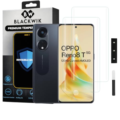Image of Blackwik UV Curved Tempered Glass for Oppo Reno 8T | 2-Pack