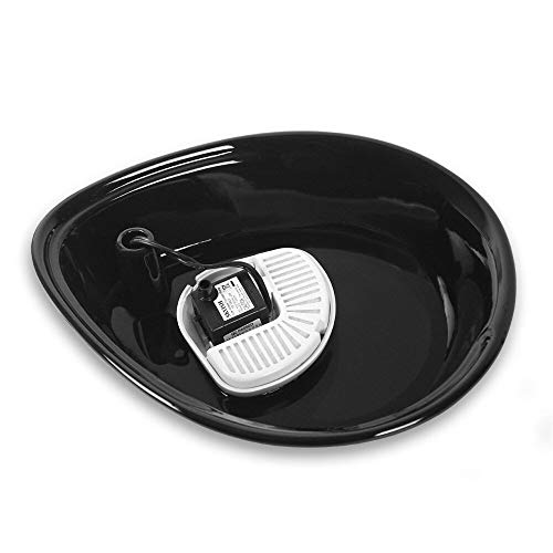 Pioneer Pet Raindrop Fountain, Pet Drinking Fountains (60 oz, Black Ceramic) Hardware Plumbing