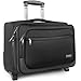 Rolling Laptop Bag, 17 Inch Rolling Briefcase for Men Women, Water Resistant Roller Bag with Wheels and USB Charging Port for Business Travel Work, Black