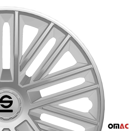 Sparco Juego de 4 Tapacubos Bergamo 16 Pulgadas Plateado