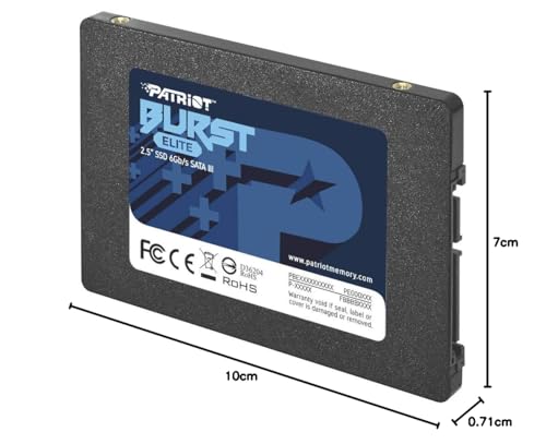 Image of Patriot Memory Burst Elite 120GB Internal SSD SATA 3 2.5 inch Solid State Drive PBE120GS25SSDR