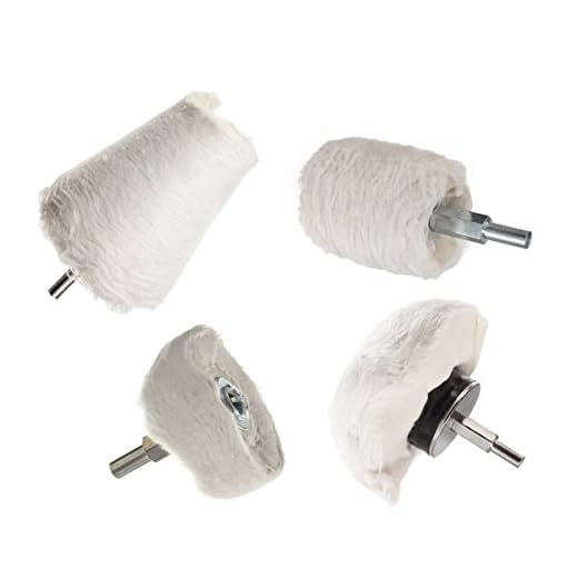 BaiFM Buffing Pad Polishing Mop Wheel for Manifold/Aluminum/Stainless Steel/Chrome 4pcs
