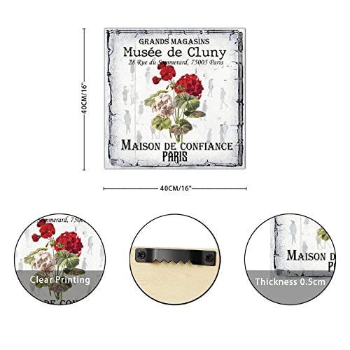 Plaque murale en bois Fleur de dahlia déco entrée - 2