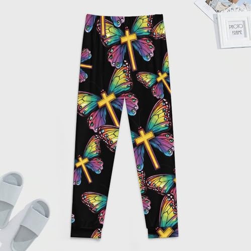 God Butterfly Men's Pajamas Pants Lightweight Sleep Lounge Pant Pjs Bottoms Casual Sleepwear4