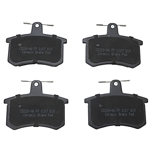 Image of TRQ Rear Brake Pad & Rotor Kit, with Chemical Kit Ceramic Compatible with 1998-1999 Audi A4