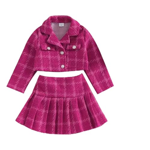 YANFJHV Ropa para niños pequeños con aroma espesado falda + sombrero, Rosa intenso., 6 años
