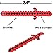 Hunson Set of 2, Sounds & LED Light Up Pixel 8-Bit Toy Sword for Kids, Blue & Red, 24 Inches Long