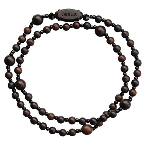 SINECERA Jujube Wood Twist 4mm Rosary Bracelet