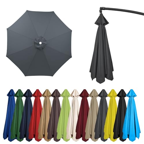 Toile parasol 6 baleines imperméable et résistante aux rayons UV