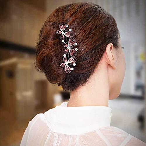 4 Pcs Butterfly Hair Side Comb Womens Girls Rhinestones Flower Hair Combs Pins Hair Accessories Vintage Wedding Headpieces Hair Tools Hair Accessory Wedding Daily Gift For Women And Girls #TOP4
