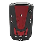 Asixxsix Car Radar Detector, Dc 12v Long Range Laser Radar Detector with 360 Degree Protection, Voice Alerts and and Speed Camera Alerts Vehicle Electronics Car Speed Detector Radar for Police(Red)