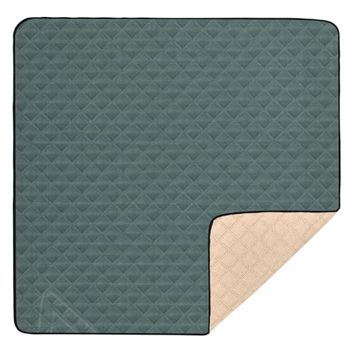 Vintage Chalkboard Writing Board Pattern Large Stylish Baby Play Mat for Floor Comfortable Infant Play Activity Mat for Baby Kids Toddlers Infants, 50'' x 50''