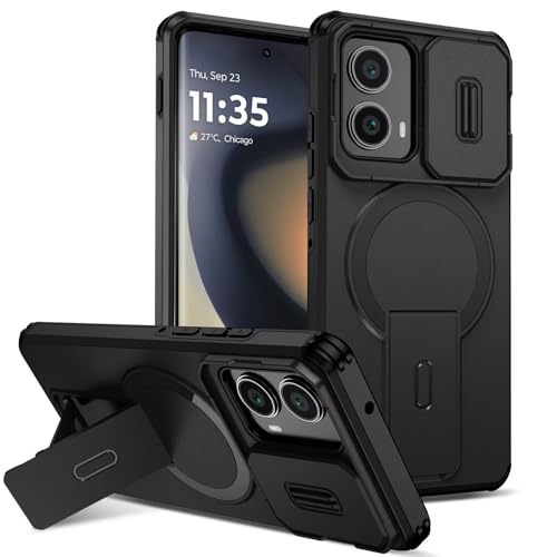 xinyunew Magnétique Coque Compatible avec Moto G 5G 2024 avec Couvercle de Caméra et Support...