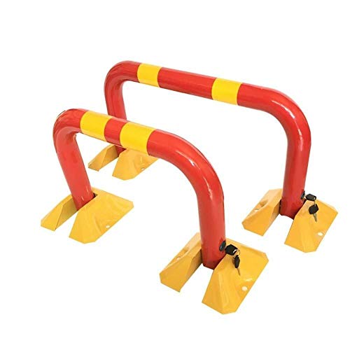 Ynwujin Parking Barriers Parking Space-Saving Lock Heavy Park Lane Barriers Folding Metal Bollards Bollard #TOP6