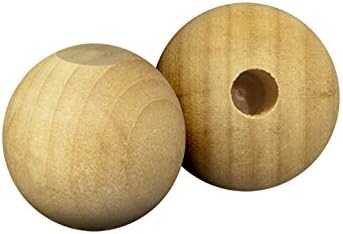 Wood Ball Dowel Caps w/ approx 3/8 inch flat on top-Bag of 100