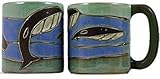 One (1) MARA STONEWARE COLLECTION - 16 Oz Coffee Cup Collectible Dinner Mug - Whale Ocean Blue Design
