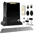 Blütezeit 1800lb WiFi Sliding Gate Opener Smart App Control, 1/2HP Automatic Slide Gate Motor Rack Driven with 2 Remote Controls & IR Sensor Complete Hardware Kits for Driveway Gates Up to 40ft