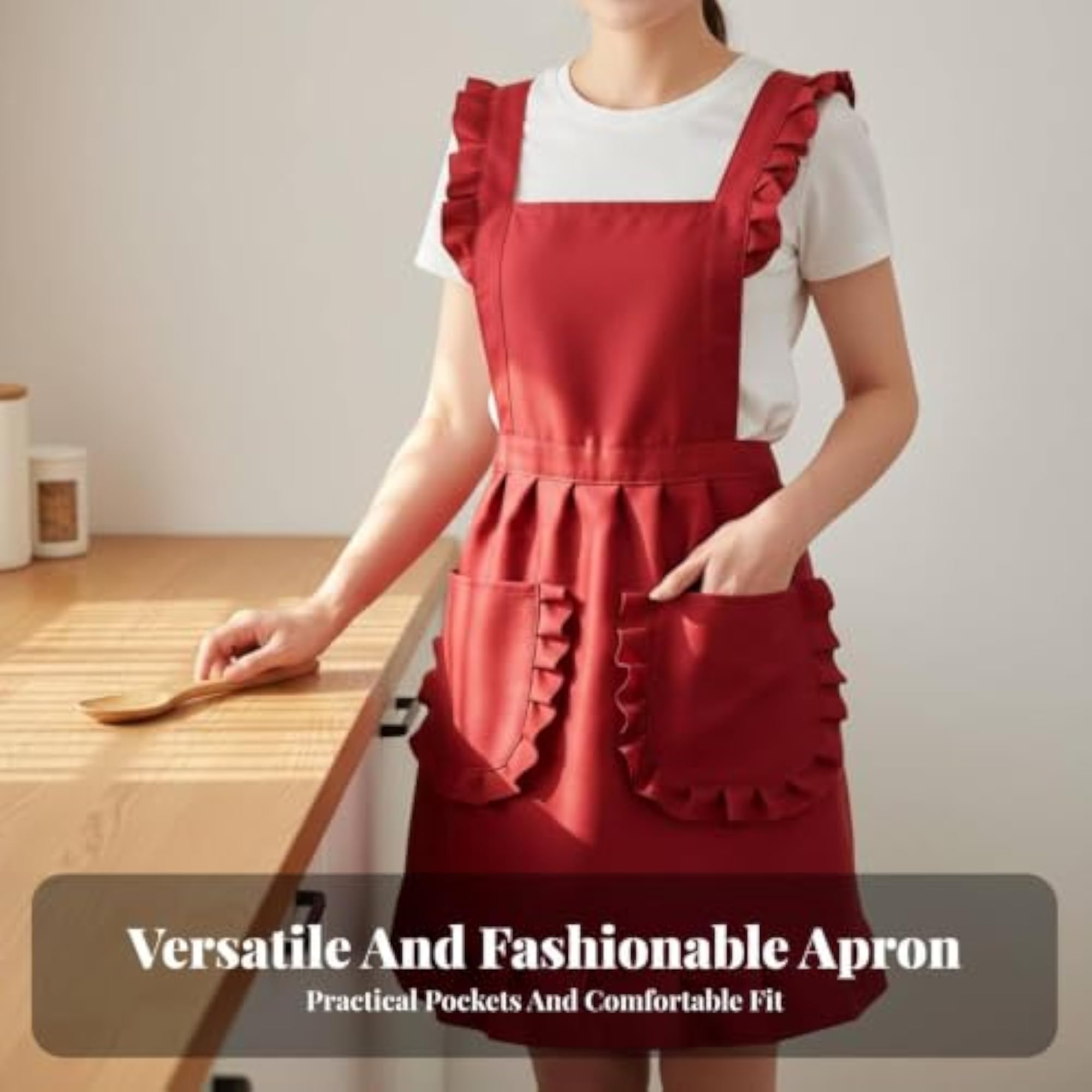 Cute Breathable H-Back Waitress Apron for Work