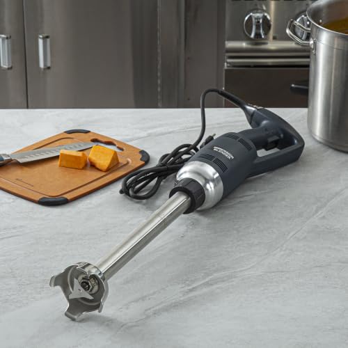 Image of Restaurantware Immersion Blender 5 Count 16 inch Shaft Stainless Steel Hand Mixer Variable Speed 2 /3 HP Kitchen Blender Culinary Tool Blue