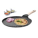 CAROTE Granite Non Stick Flat Roti Tava, Induction Base Swiss Coated Dosa Pan, Tawa (Black, PFOA...