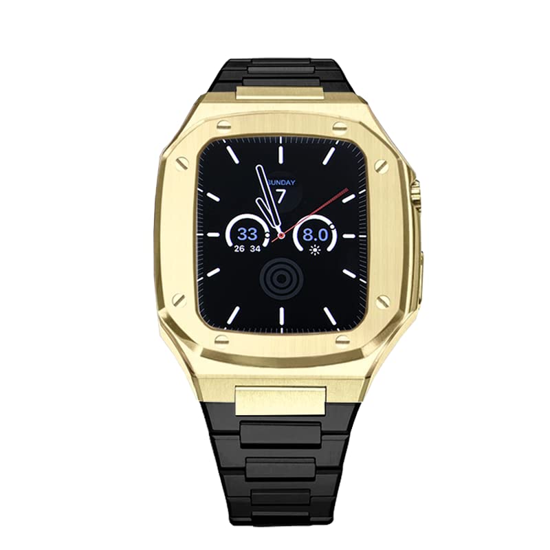 Kit de modification en acier inoxydable Apple Watch 45mm pour un style luxe