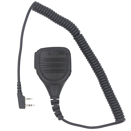 KENMAX 2 Pin Heavy Duty Wired Shoulder Speaker Microphone with PTT for Baofeng, Kenwood, Linton, Hytera, Wouxun Two-Way Radios KENMAX 2 Pin Heavy Duty Wired Shoulder Speaker Microphone with PTT for Baofeng, Kenwood, Linton, Hytera, Wouxun Two-Way Radios