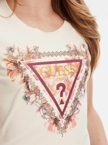 T-shirt GUESS fleurs mode écoresponsable pour week-end ensoleillé