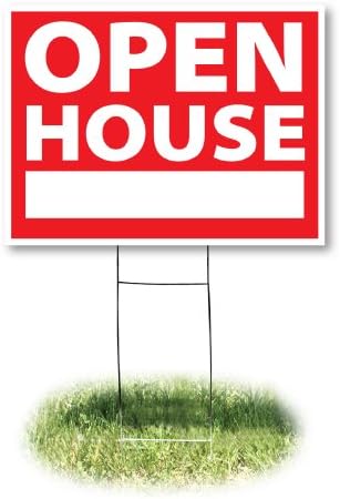 Headline Sign 4732 Yard Sign, Open House, 18 Inches by 24 Inches
