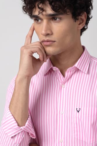 Allen Solly Men Pink Cotton Blend Shirt - Image 7