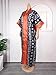 HD African Print Boubou Dress for Woman Black Kaftan Casual Gown Half Sleeves