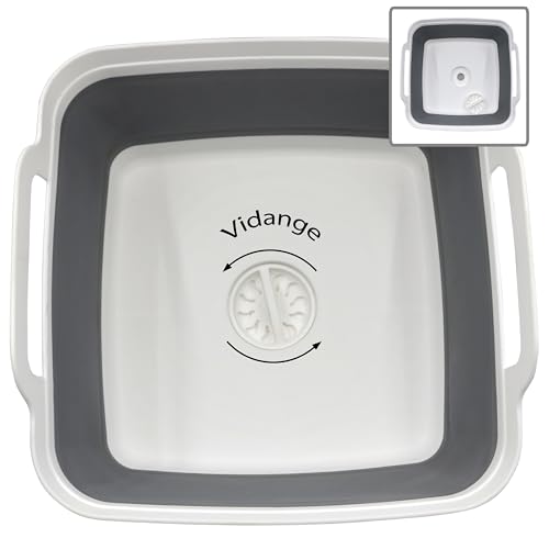 Cao Einziehbare Schüssel 9 Liter Erwachsene Unisex Grau/Weiß 30,5 x 30 cm - H 20 cm (aufgeklappt) - H 7 cm (zusammengeklappt)