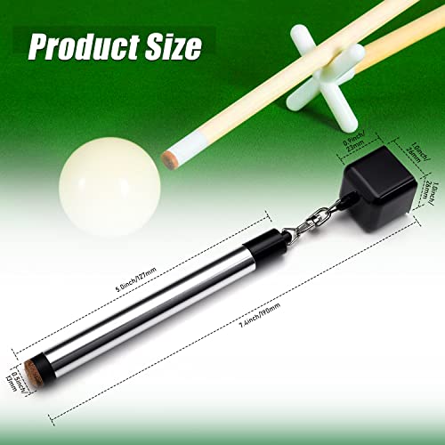 Tobwolf Chalk Holder For Billiards, 2 In 1 Pool Cue Chalk Holder, Portable Pool Snooker Chalk Holder, Billiard Cue Tip Pricker, Non-Slip Billiard Cue Tip Tool Pool Table Accessory #TOP1