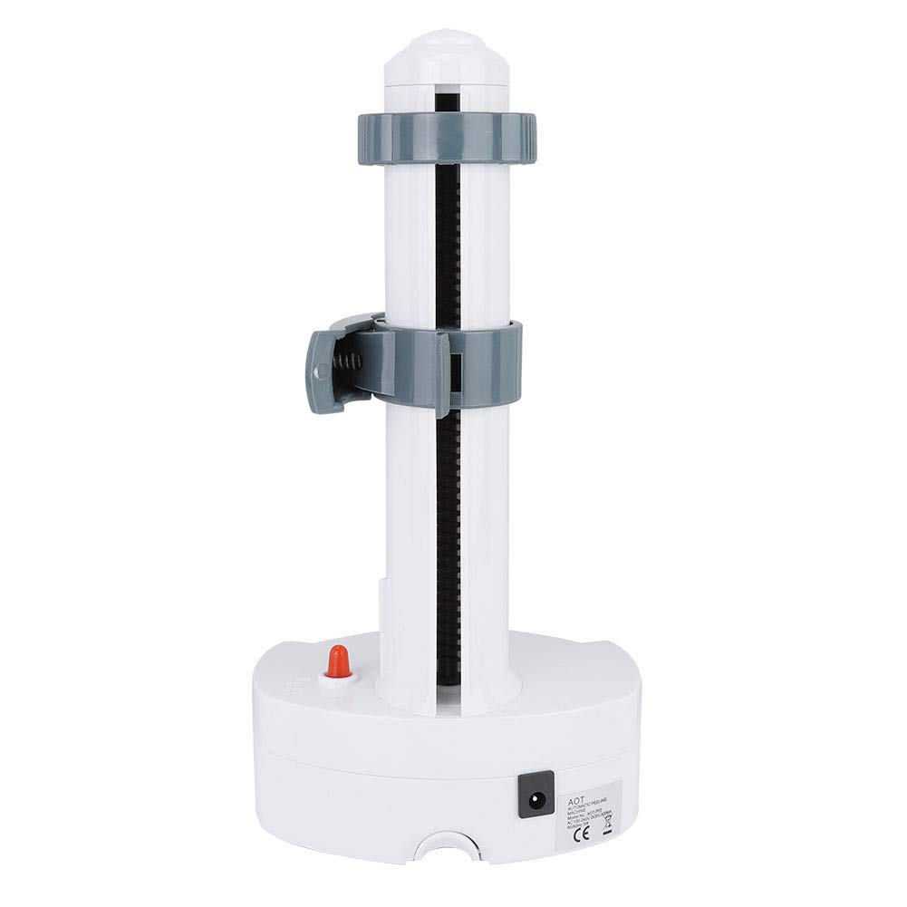 Pelapatate Elettrico Automatico per Cucina, Sbucciatore Multifunzione per Frutta e Verdura, Macchina Pelatrice Rapida con Lame in Acciaio Inossidabile, Bianco