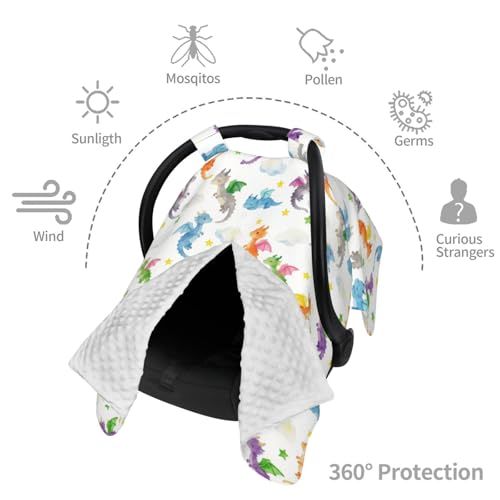 Image of Dragon Baby Car Seat Canopy Cover Multi Use Shower Gift, Nursing Cover for Mom Nursing Covers, Dragon Baby Stuff Items