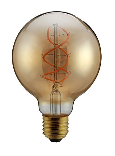 8x greenandco® Vintage gloeilamp vervangt 35W E27 G95 5W 400lm 2000K extra warm wit 360° 230V flikkervrij, niet-dimbaar - Afbeelding 3
