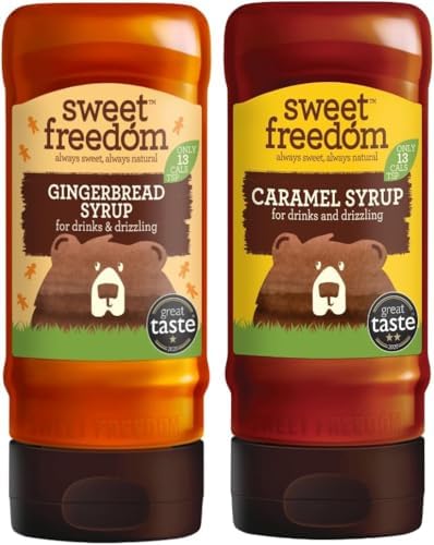 Sweet Freedom Gingerbread Syrup Pack of 1 X Sweet Freedom Cinnamon Syrup Pack of 1