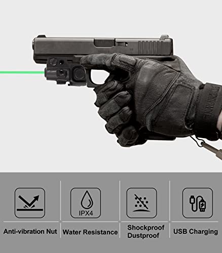 Qr-Laser Green Laser Sight Ultra Compact Tactical Pistol Laser Sight Shockproof Rechargeable Green Dot Sight For Pistols And Rifles With Picatinny Rail #TOP1
