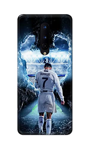 Image of Printed Hard Back Cover Case for OnePlus 8 Back Cover (Footbal Legend) -1302