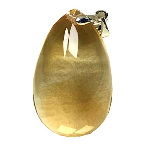 DUOVEKT Natural Yellow Citrine Pendant Necklace Cover