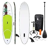 LA ECD GERMANY STAND UP PADDLE-BOARD es una fantástica tabla para todo tipo de surfistas de hasta aprox. 120 kg. Con una longitud de 308 cm nuestra tabla sostiene fácilmente a un adulto y a un niño. La tabla de remo es ideal para todos los niveles de dificultad, desde principiantes hasta avanzados remadores de pie. Con la ayuda de esta tabla de surf se puede disfrutar mejor del encanto del mar