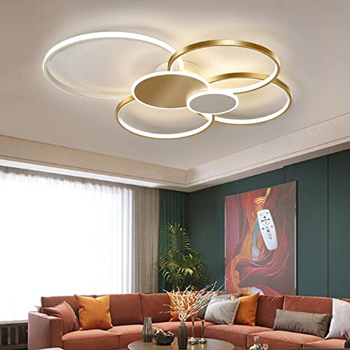 Plafonnier LED moderne anneau dimmable avec télécommande pour cuisine - 2