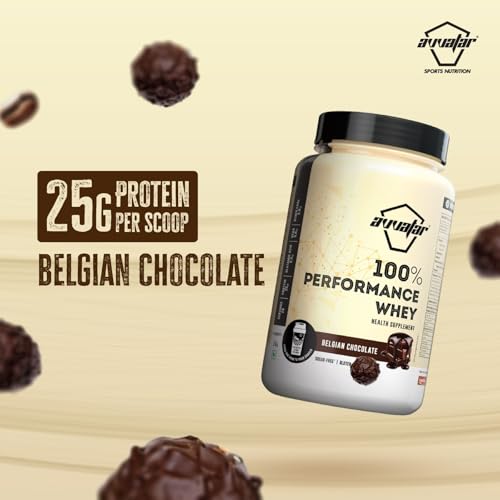Image of avvatar PERFORMANCE WHEY PROTEIN | 1Kg | Belgian Chocolate Flavour | 25g Protein | 29 Servings