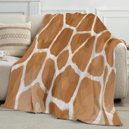 Plaid microfibre flanelle girafe 180x220 cm couverture chaude - 4