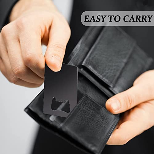 Newtay 60 Pcs Credit Card Bottle Opener Groomsmen Bridesmaid Wallet Bottle Opener Beer Wine Stainless Steel Bottle Opener For Wallet Pocket Party Wedding Favor, Black #TOP4