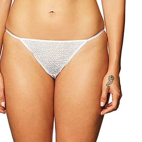 Dkny Women's Modern Lace Bikini Panty, Poplin White, Large #TOP2